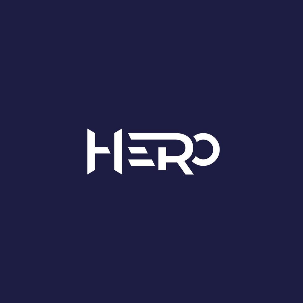 design del logo dell'eroe vettore