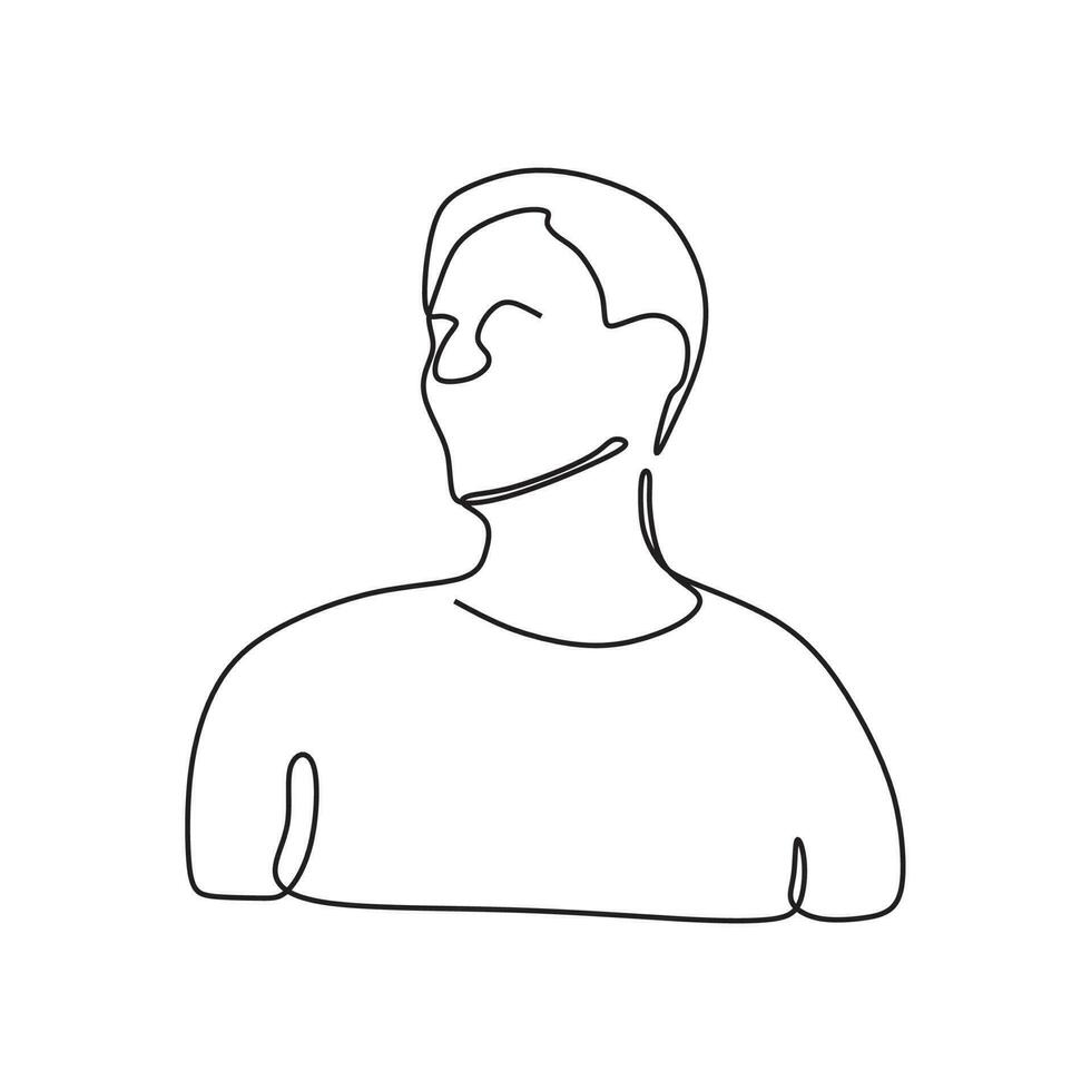 un' disegno su linea arte nero minimalista semplice linea vettore