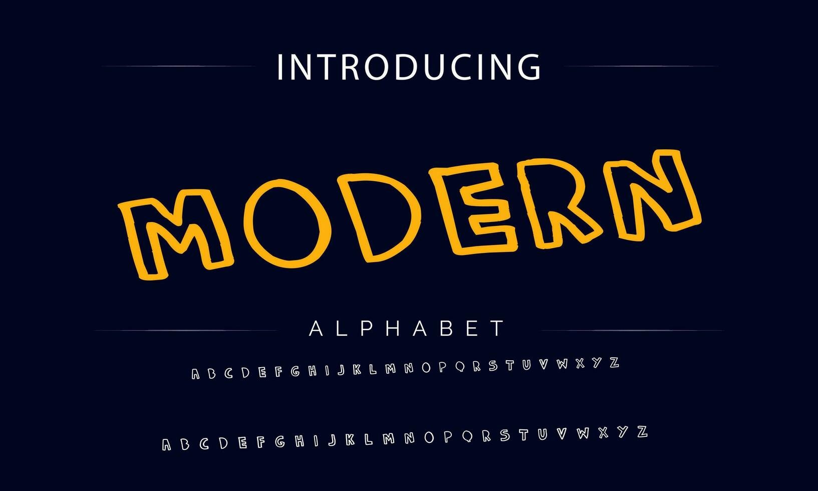 colorato stilizzato font e alfabeto vettore