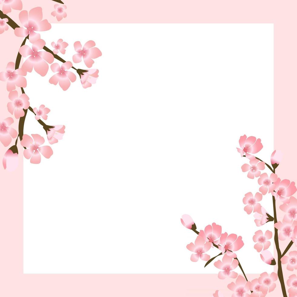 astratto floreale sakura fiore giapponese sfondo naturale vettore