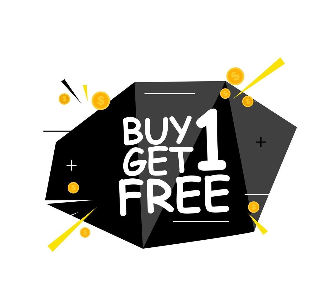 acquista 1 prendi 1 promozione offerta modello di banner di vendita gratuita per la vendita al dettaglio vettore