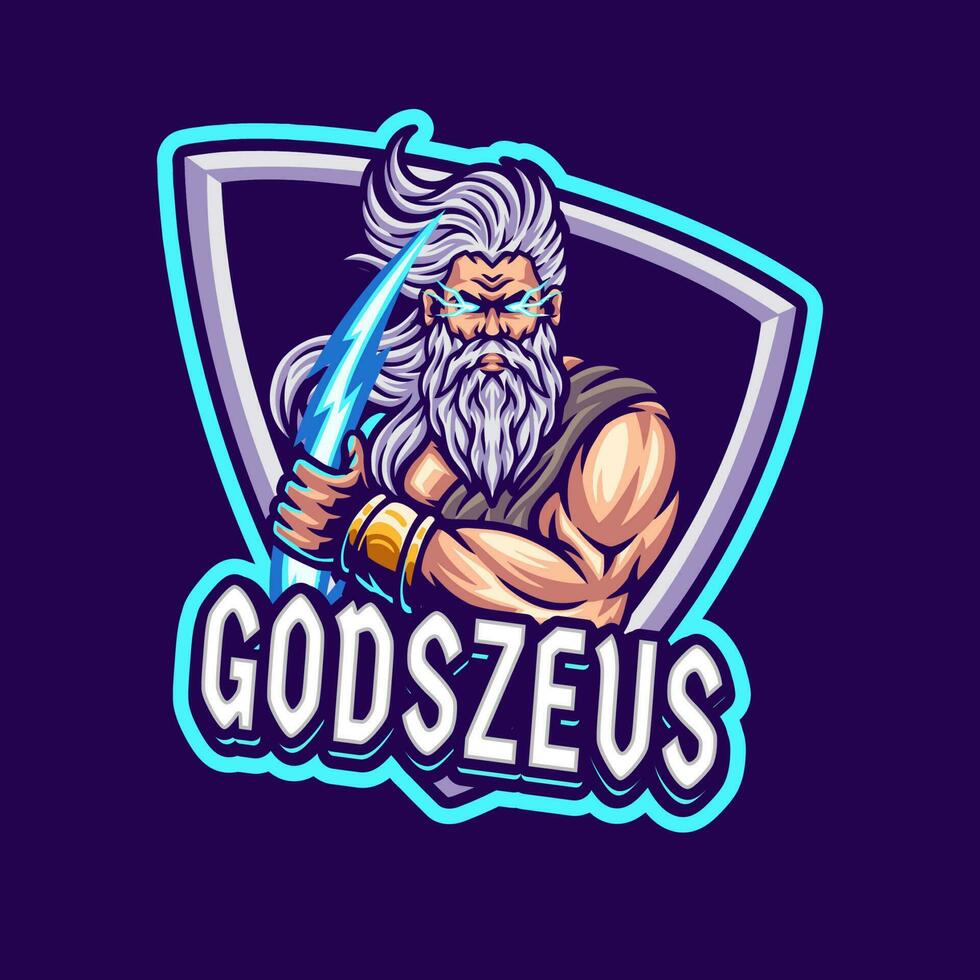 Zeus portafortuna logo modello vettore