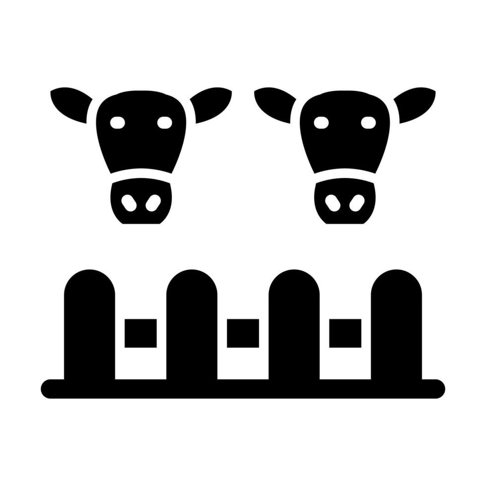 bestiame agricoltura glifo icona design vettore