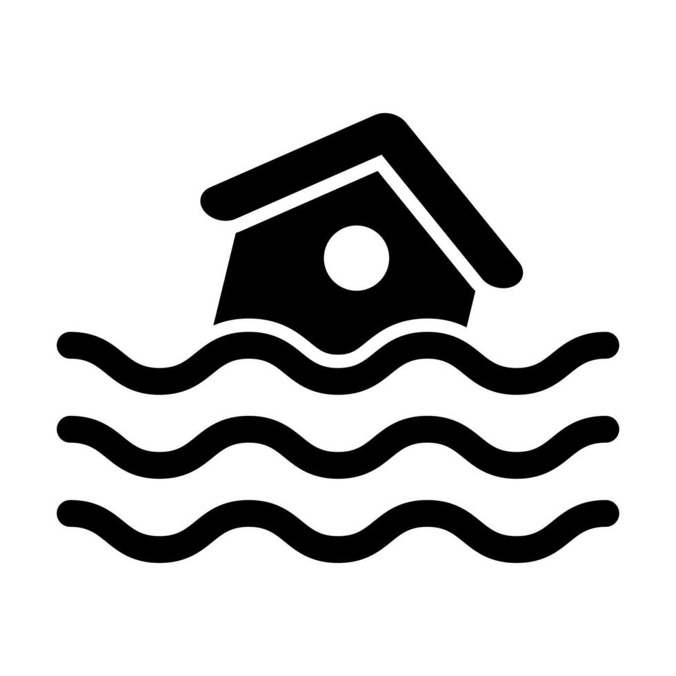 alluvione glifo icona design vettore