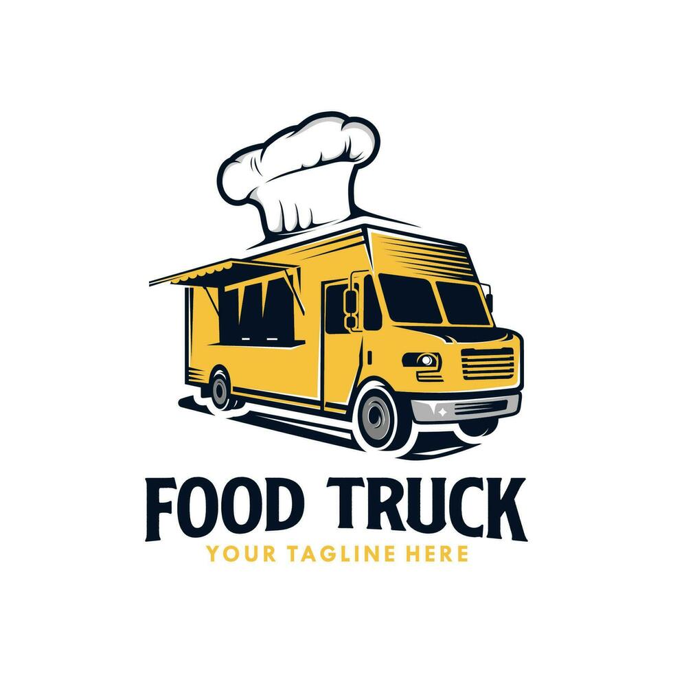 cibo camion logo design vettore