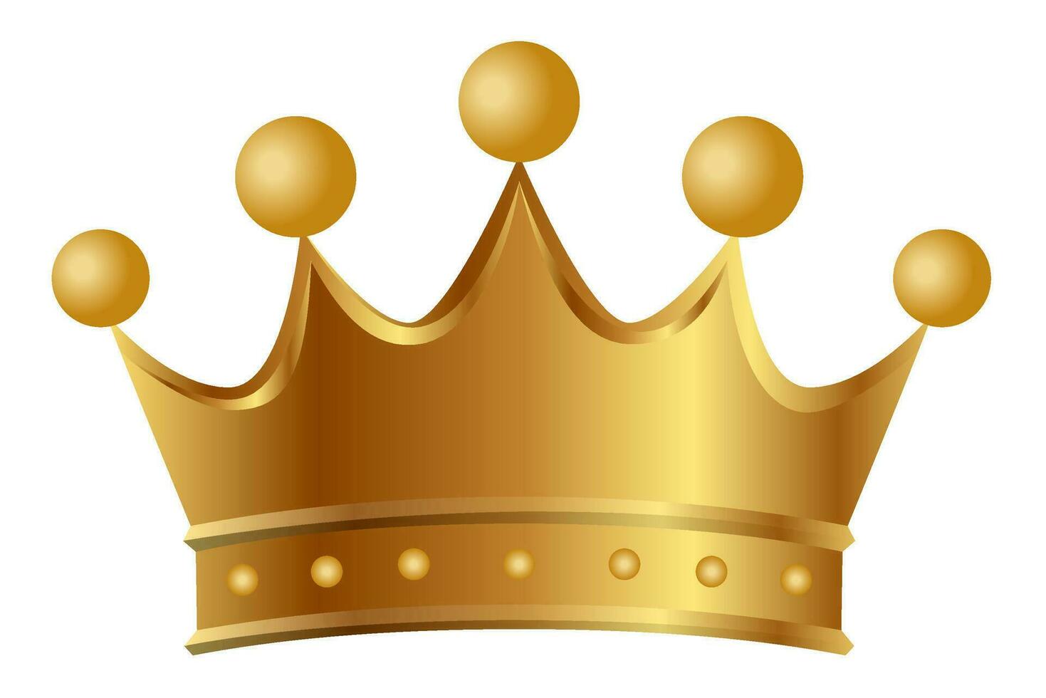semplice d'oro corona icona. vettore illustrazione