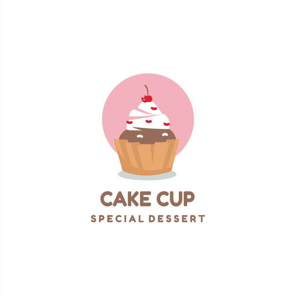 Cupcake logo nel dolce dolce vettore Vintage ▾ stile