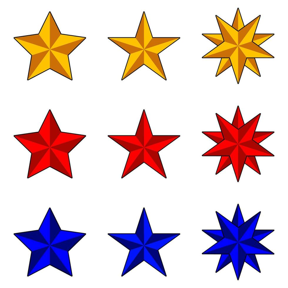 stella vettore icona. impostato di stella simboli isolato su bianca sfondo e facile per modificare.