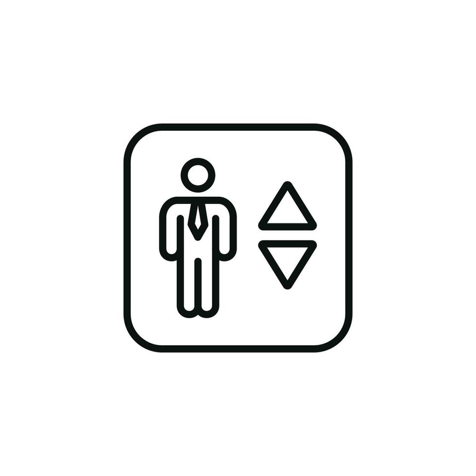 ascensore sollevamento simbolo icona isolato su bianca sfondo vettore