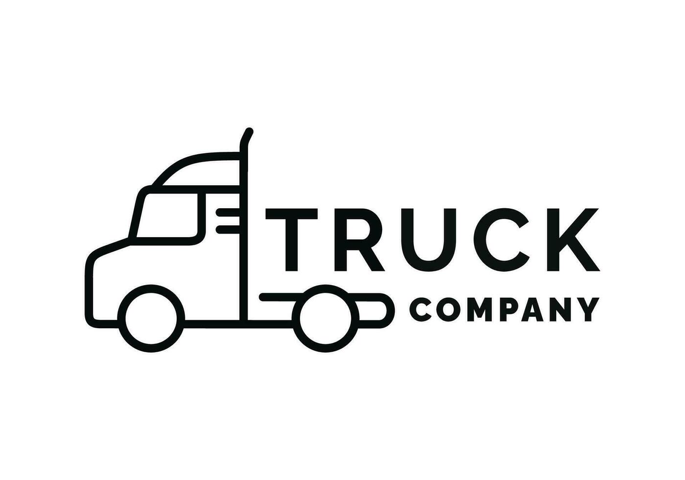 illustrazione vettoriale di design del logo del camion