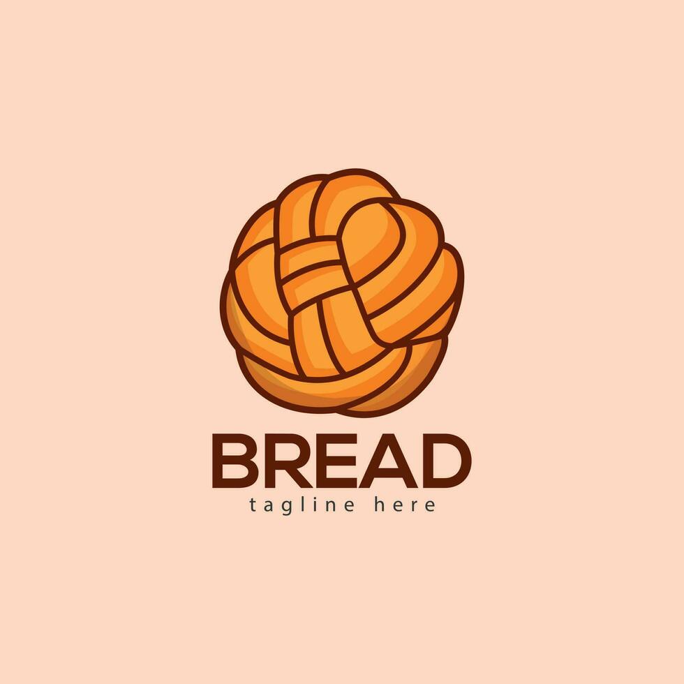un' logo per pane quello è sagomato piace un' palla con illustrazione vettore. alta qualità premio pane clip arte. pane Alimenti illustrazioni design e cucinare etichette vettore impostare.