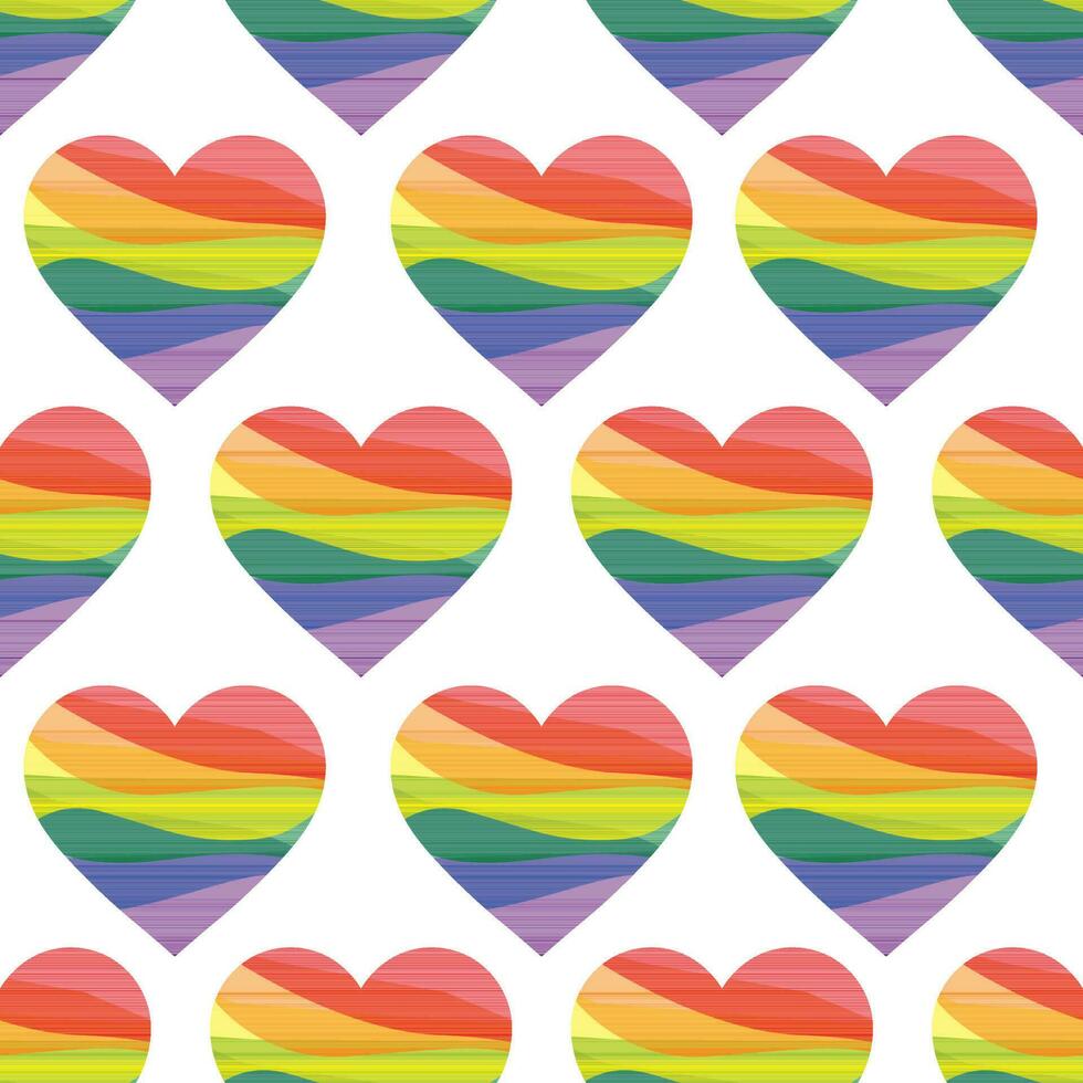 lgbt cuore Patten su bianca sfondo, vettore illustrazione