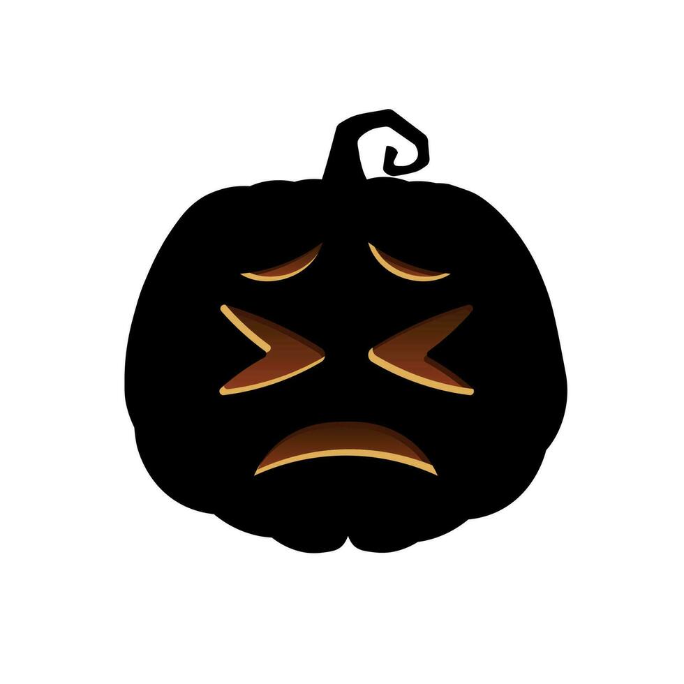Halloween pauroso zucca vacanza cartone animato concetto vettore