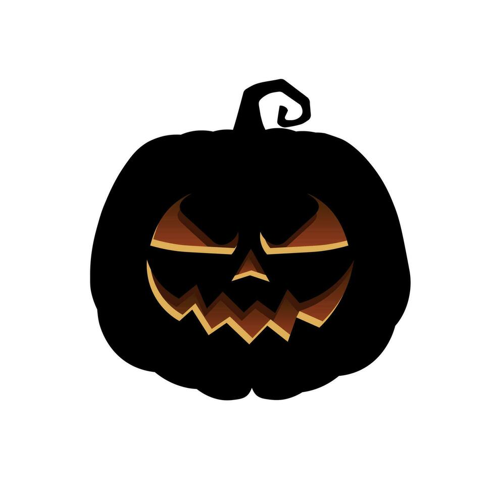 Halloween pauroso zucca vacanza cartone animato concetto vettore