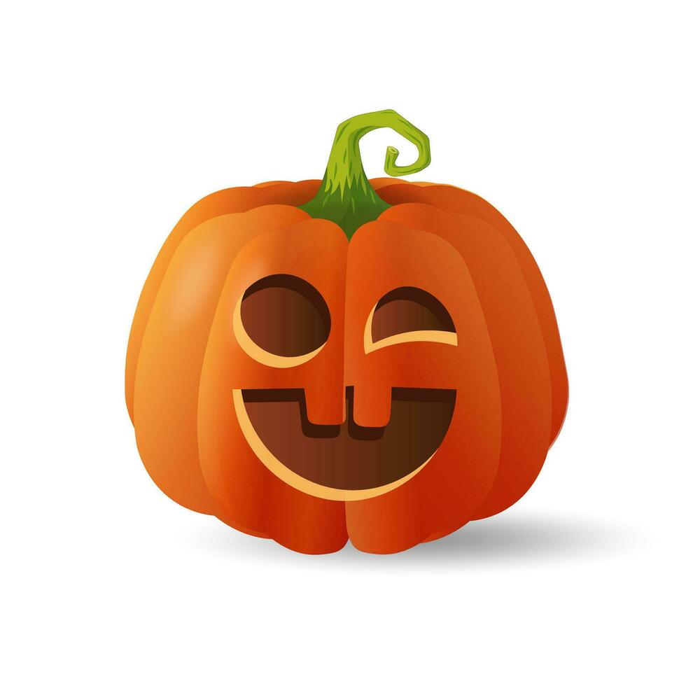 halloween spaventoso zucca arancione vacanza cartone animato concept vettore