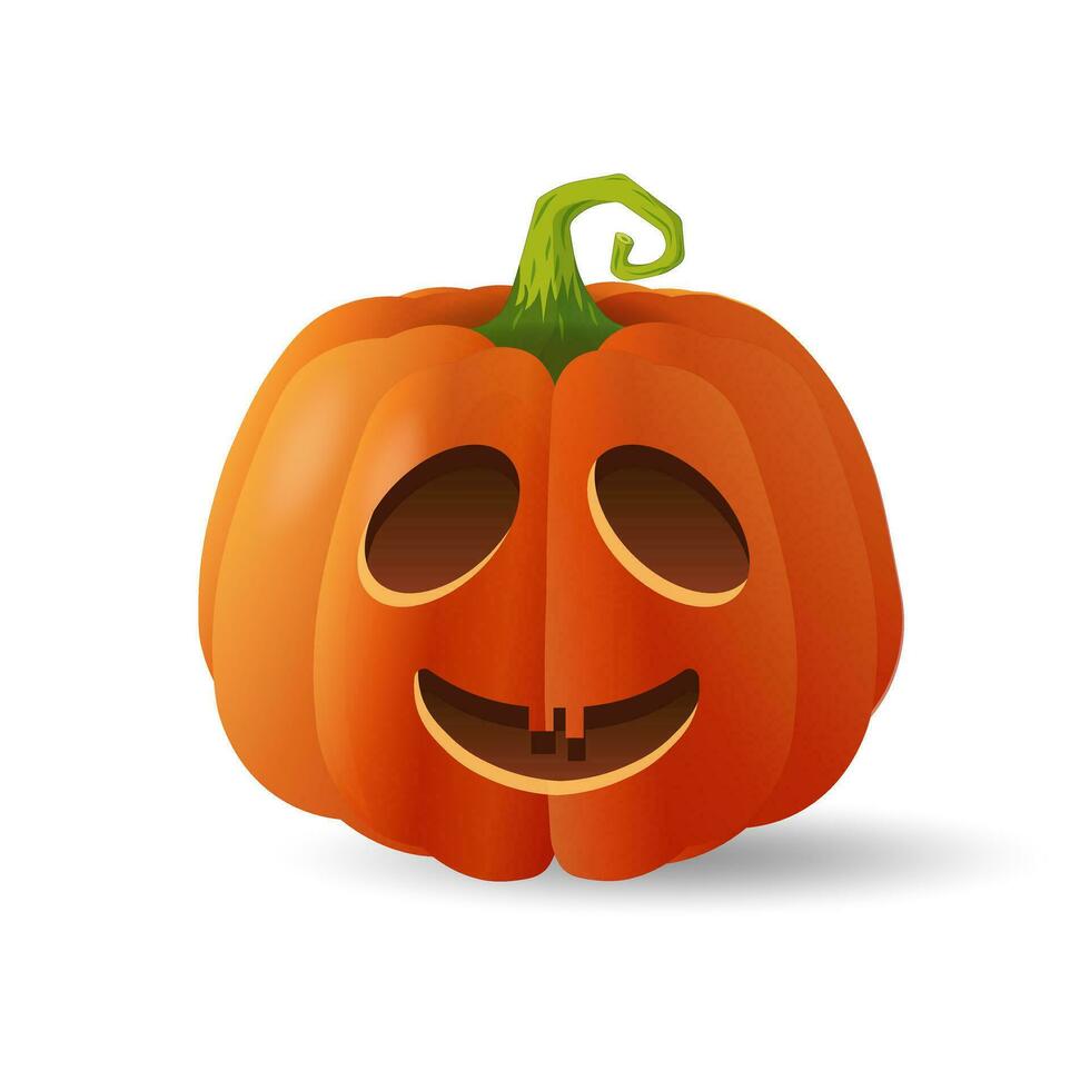 halloween spaventoso zucca arancione vacanza cartone animato concept vettore