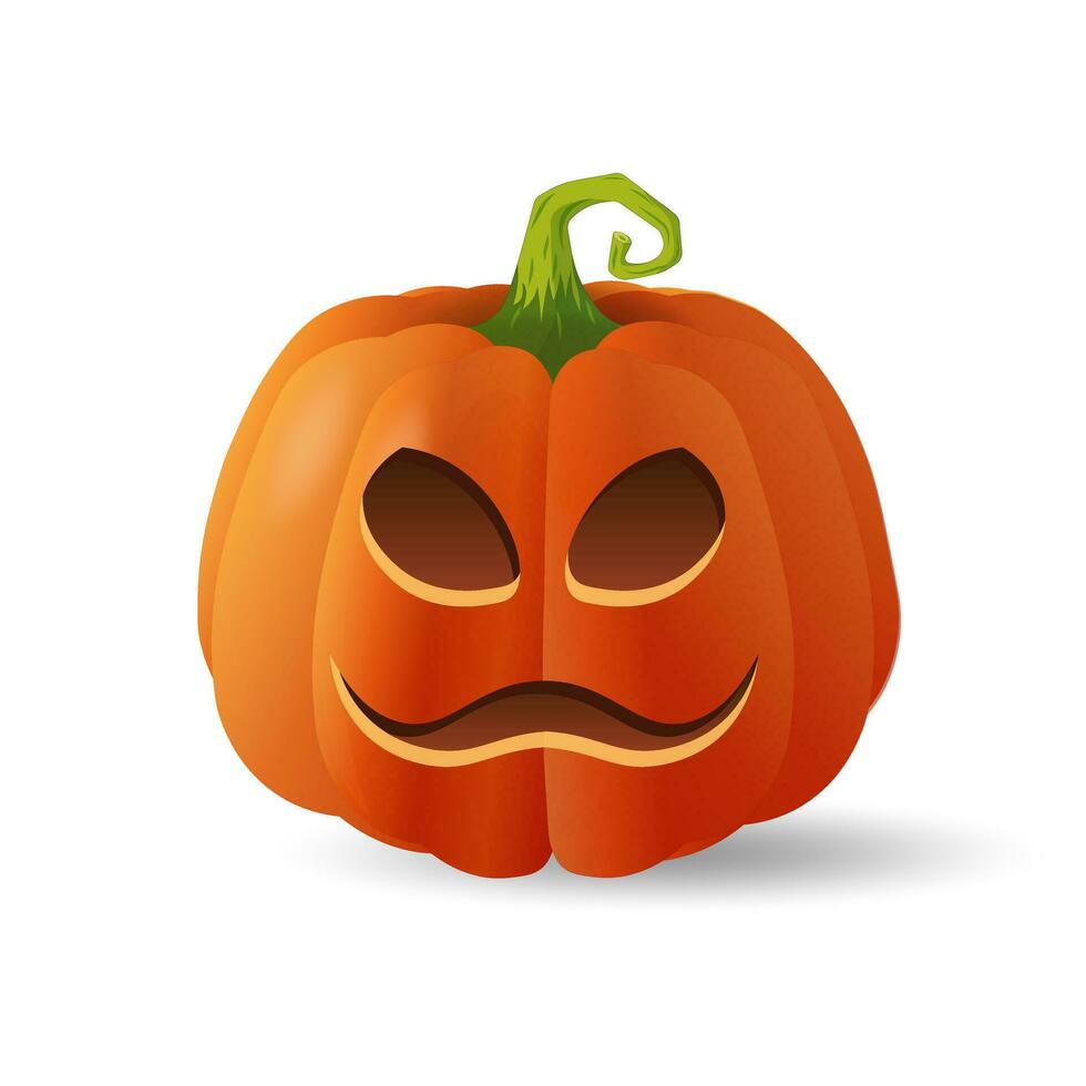 halloween spaventoso zucca arancione vacanza cartone animato concept vettore