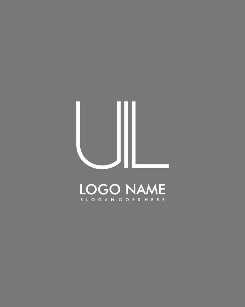 ul iniziale minimalista moderno astratto logo vettore