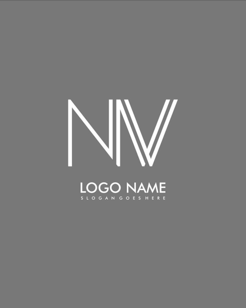 nv iniziale minimalista moderno astratto logo vettore