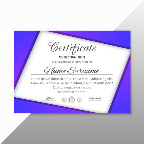 Vettore di design moderno modello elegante certificato