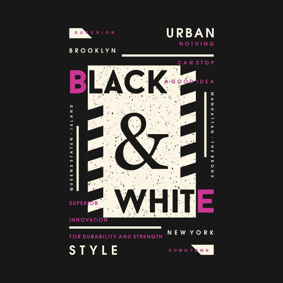 nero e bianca lettering tipografia vettore, astratto grafico, illustrazione, per Stampa t camicia vettore