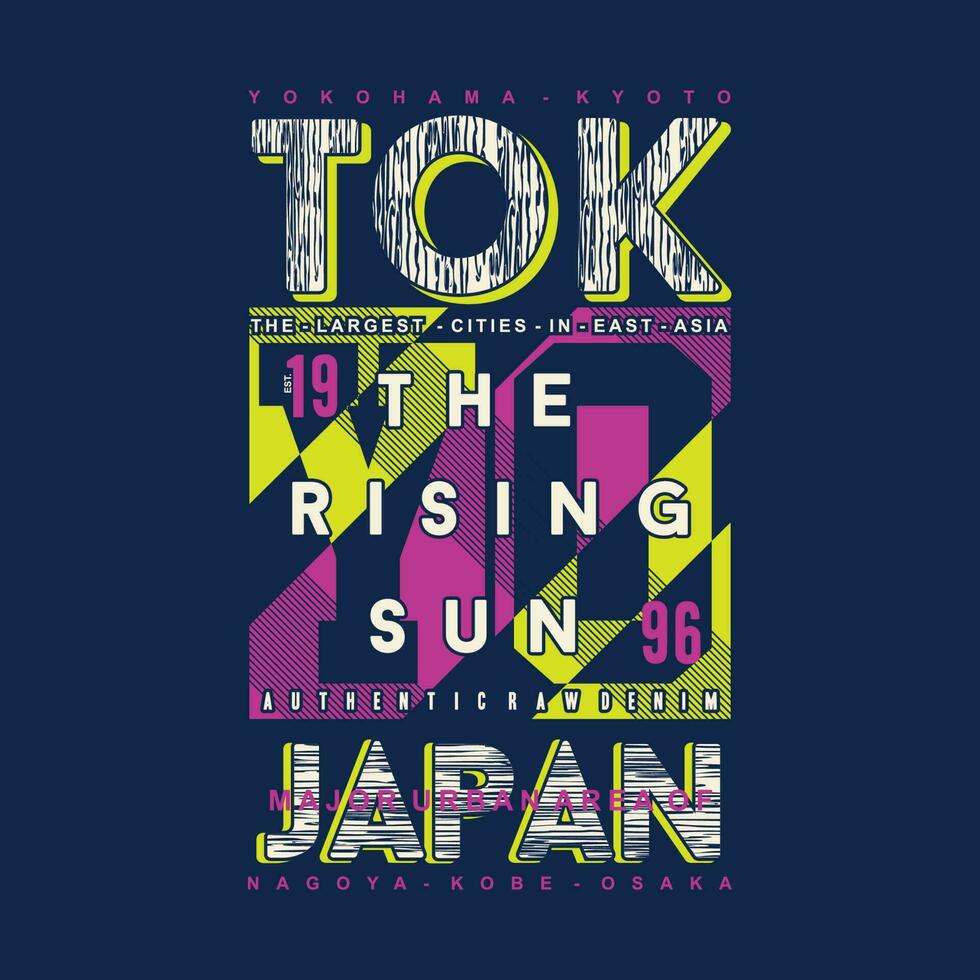 grafico, tipografia vettore, illustrazione, per Stampa t camicia, con tokyo Giappone moderno stile vettore