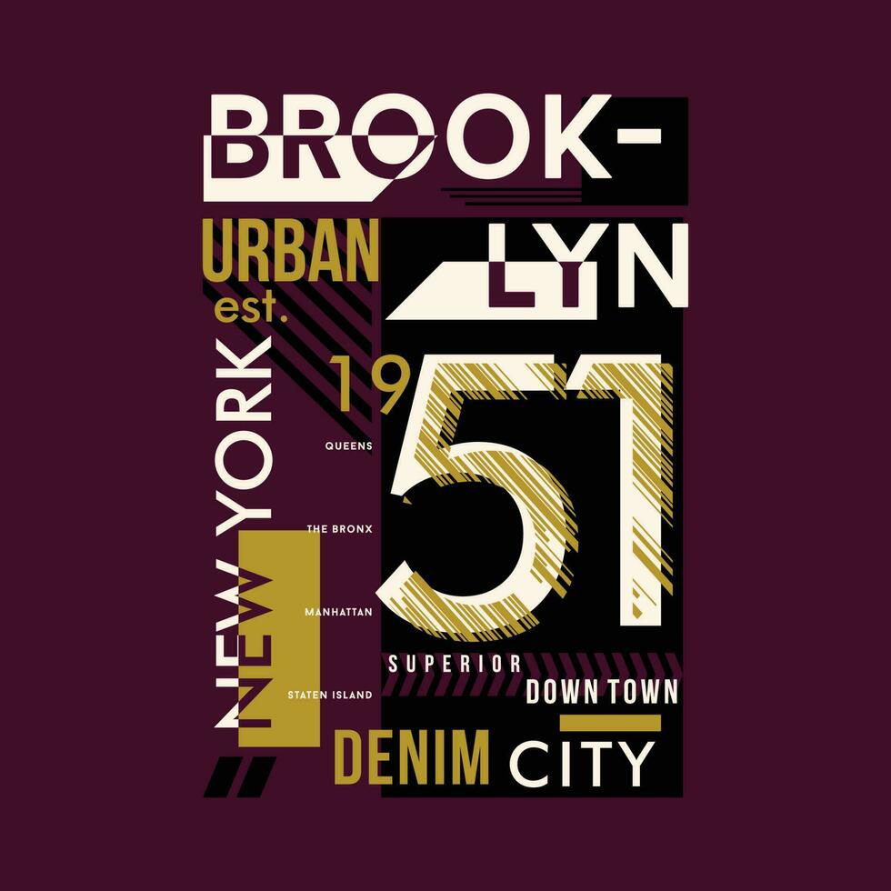 brooklyn lettering tipografia vettore, astratto grafico, illustrazione, per Stampa t camicia vettore