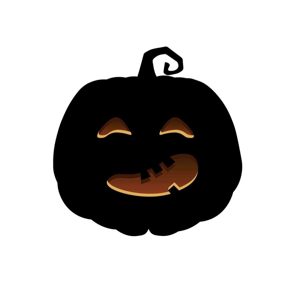 Halloween pauroso zucca vacanza cartone animato concetto vettore