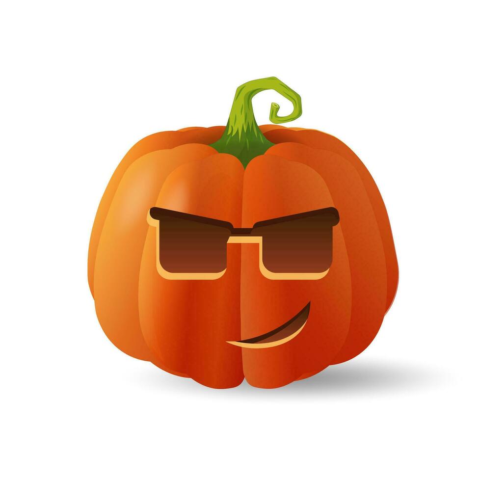 halloween spaventoso zucca arancione vacanza cartone animato concept vettore