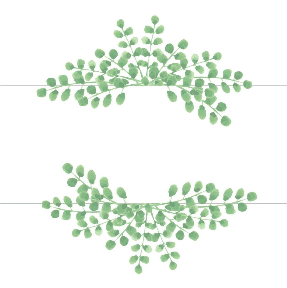verde acquerello floreale telaio nozze invito verde qatwrcolor le foglie vettore
