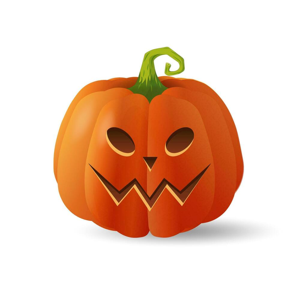 halloween spaventoso zucca arancione vacanza cartone animato concept vettore