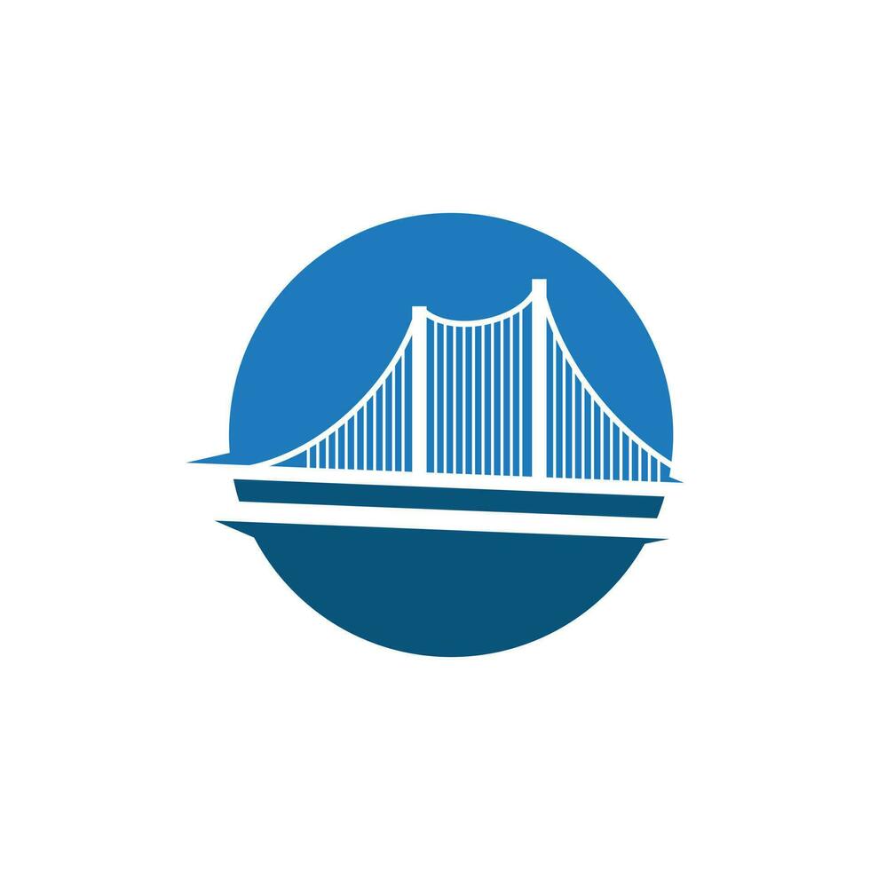 ponte cerchio icona disegni vettore illustrazione, cancello logo semplice, loghi, logotipo elemento per modello.