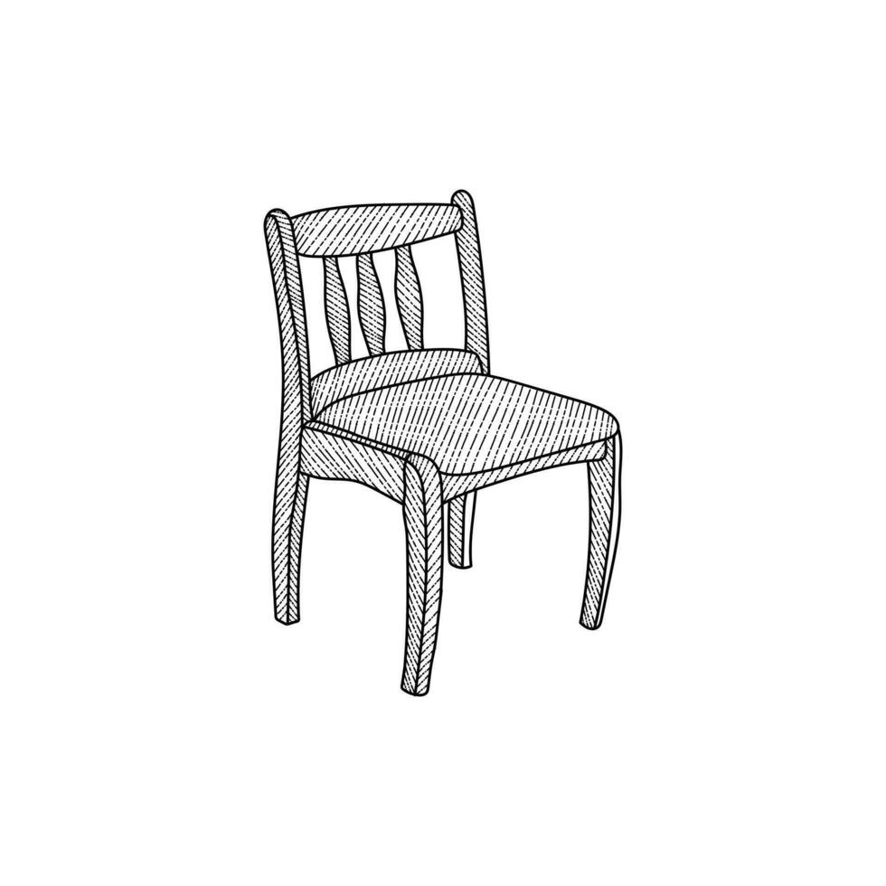minimalista vivente camera interno con sedia, mobilia logo vettore illustrazione design modello