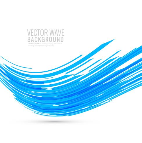 Bello vettore di progettazione dell'onda della linea blu