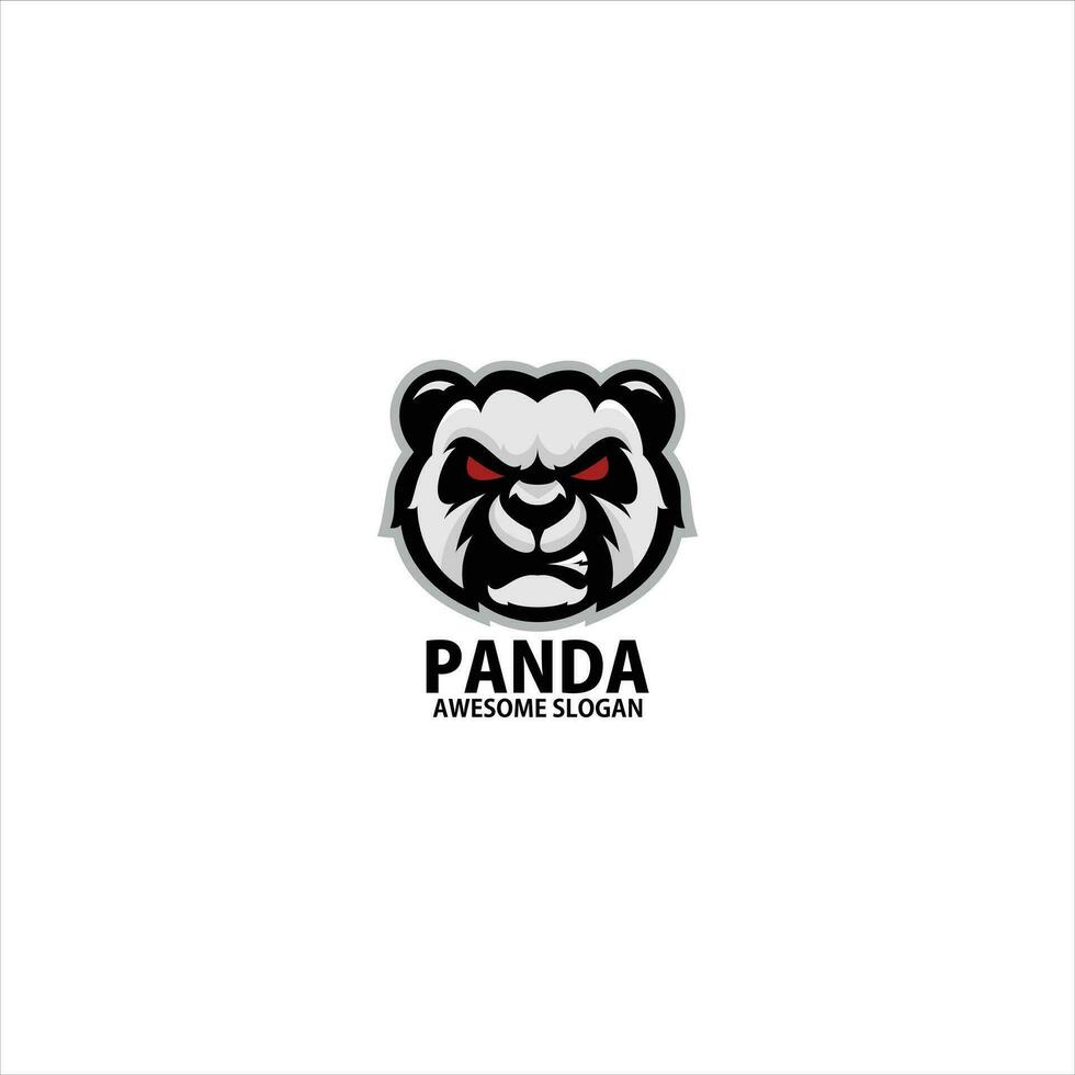 panda testa portafortuna design esport logo vettore