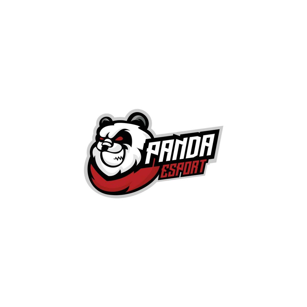 panda gioco logo design esport squadra vettore