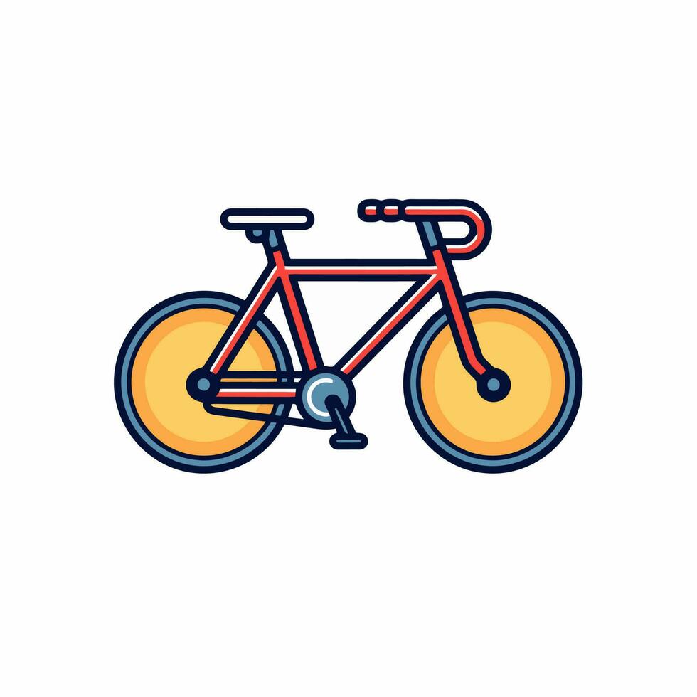 bicicletta icona design bicicletta illustrazione veicolo cartone animato vettore grafico