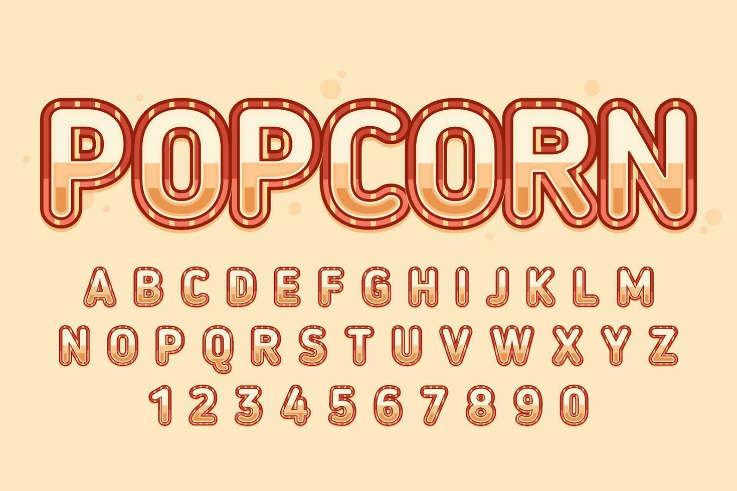 decorativo Popcorn modificabile testo effetto vettore design