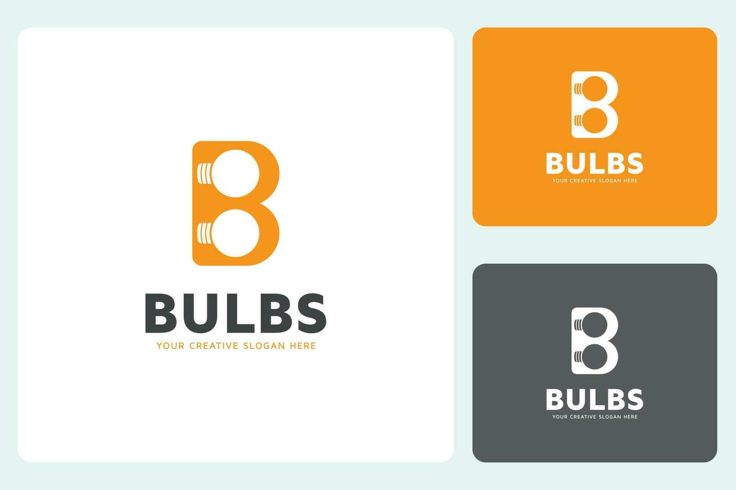 bulbi B lettera logo design modello vettore