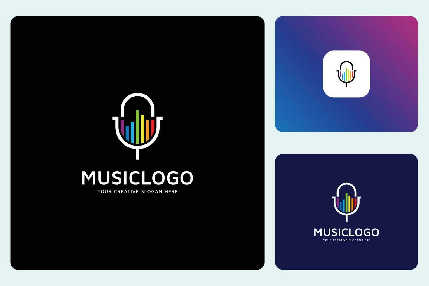 modello di progettazione del logo musicale vettore