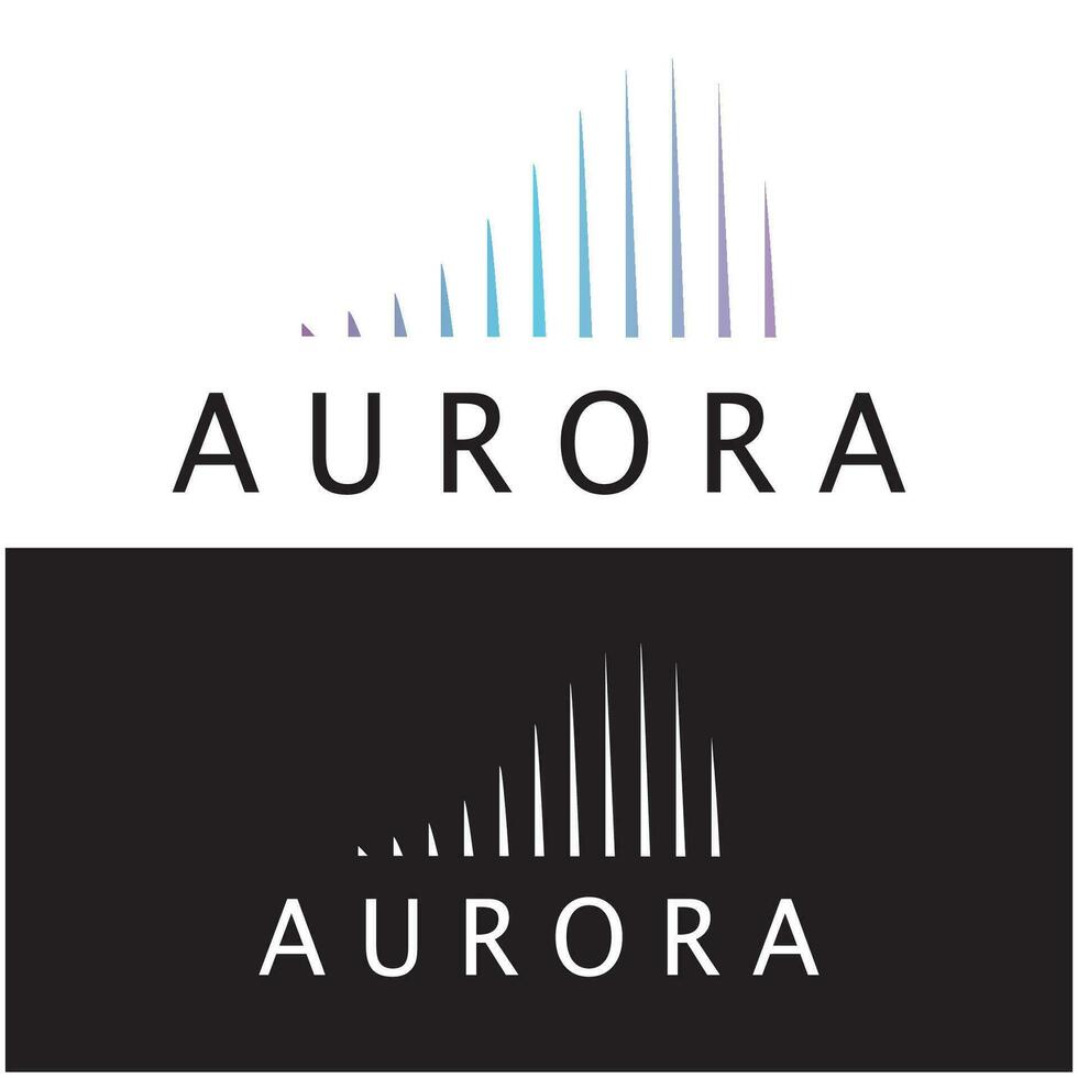 aurora logo design icona illustrazione vettore modello