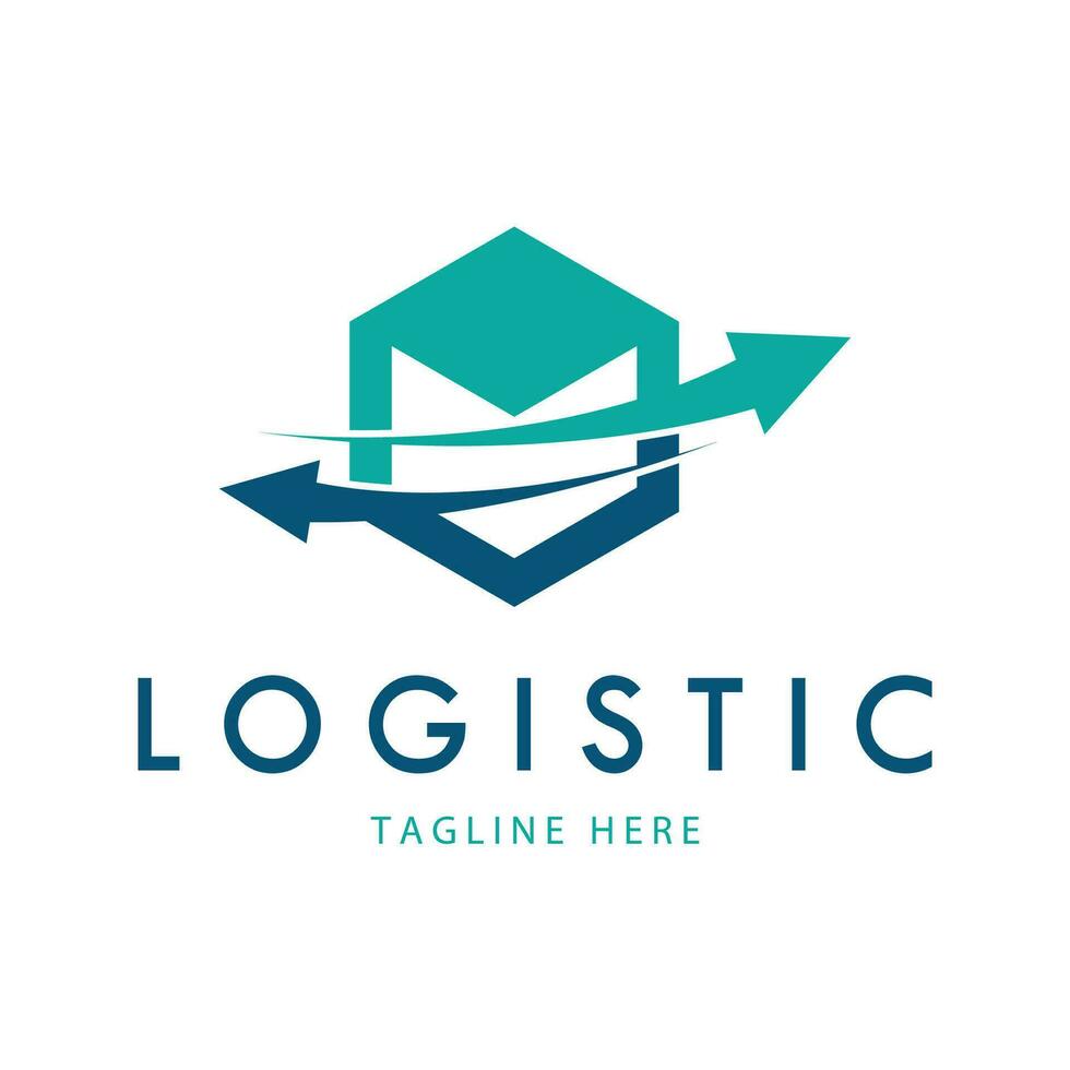 la logistica logo icona illustrazione vettore design distribuzione simbolo consegna di merce economia finanza