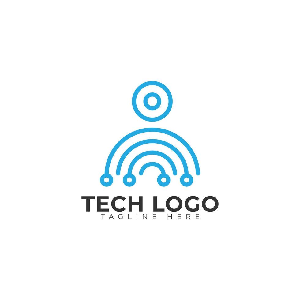 eps10 vettore umano Tech o persona Tech logo design modello. tecnologia icona o simbolo isolato su bianca sfondo