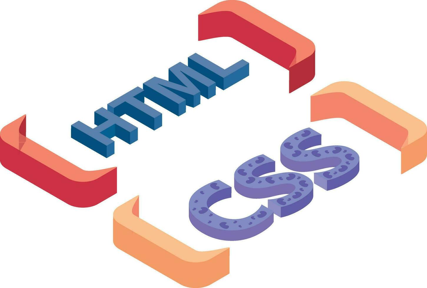 html e css illustrazione vettore