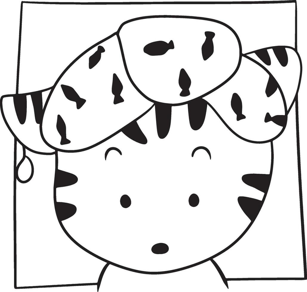gatto cartone animato scarabocchio kawaii anime colorazione pagina carino illustrazione disegno clip arte personaggio chibi manga comico vettore