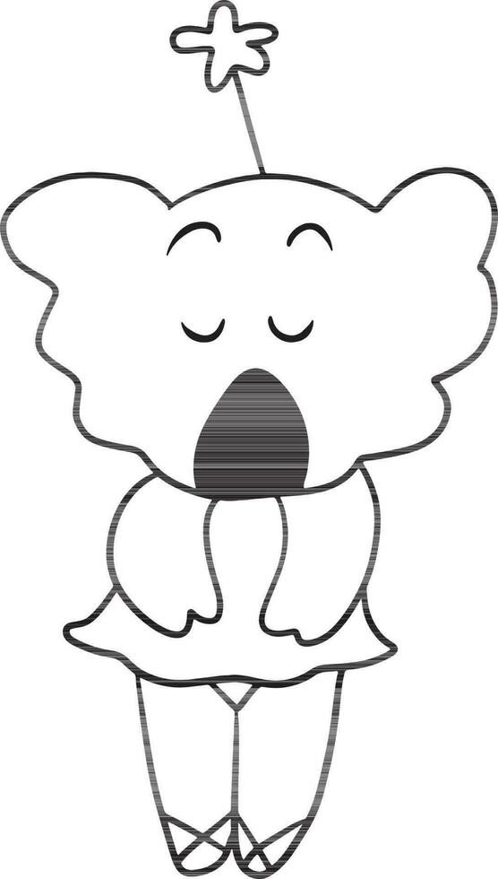 koala orso cartone animato scarabocchio kawaii anime colorazione pagina carino illustrazione disegno clip arte personaggio chibi manga comico vettore