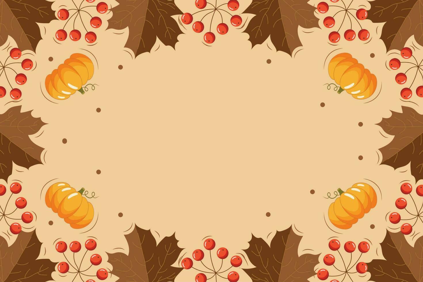 autunno sfondo con foglie, zucche e frutti di bosco . può essere Usato per shopping saldi, promo manifesto, striscione, volantino, invito, sito web. vettore illustrazione