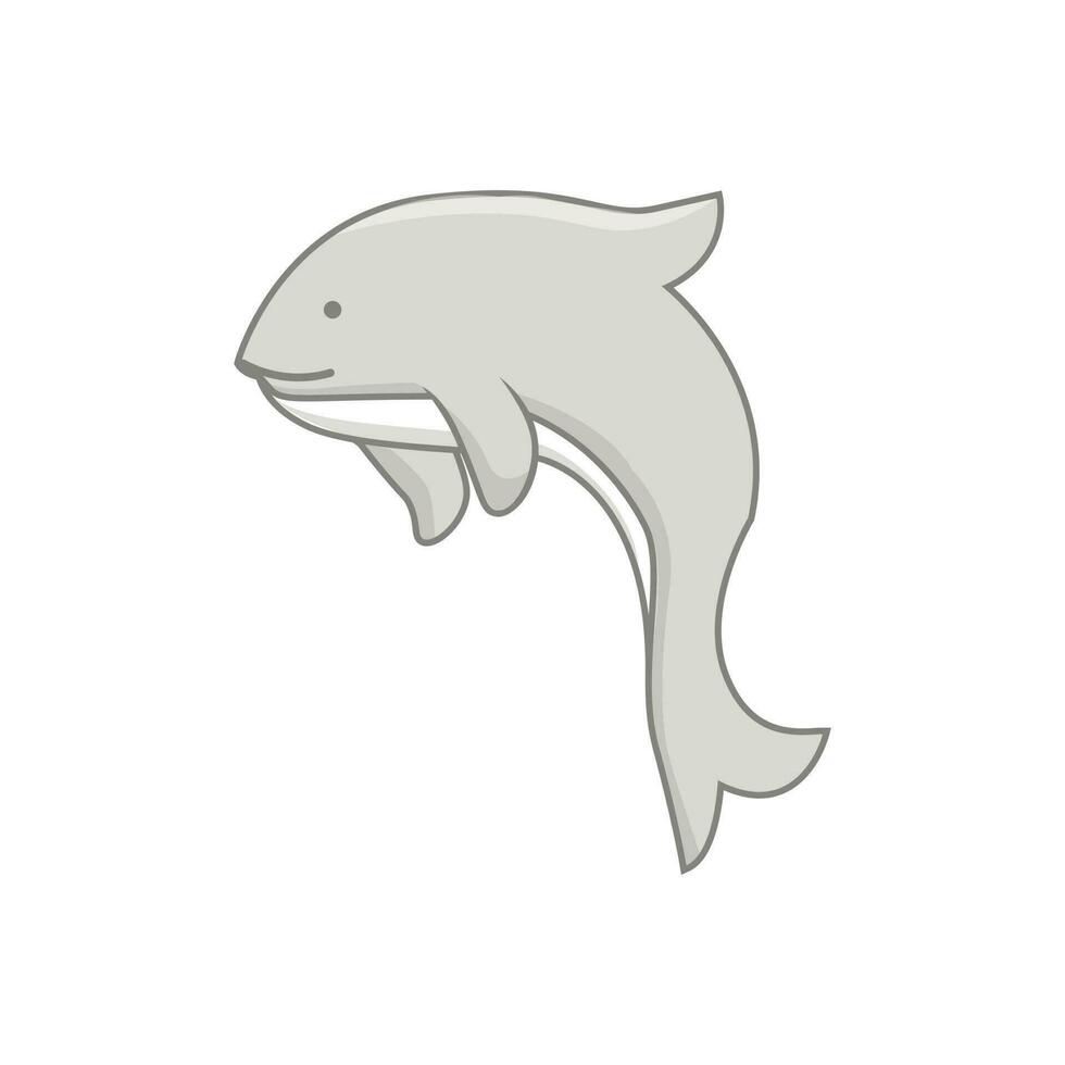 delfino isolato su bianca sfondo vettore
