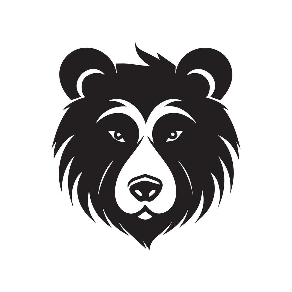 orso logo, selvaggio orso logo, portafortuna logo, portafortuna illustrazione, vettore orso logo