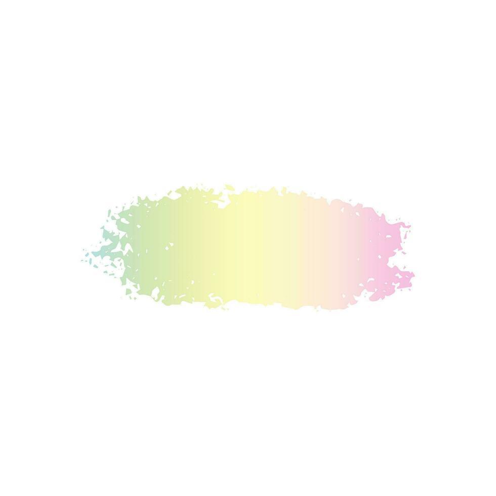arcobaleno pendenza dipingere ictus isolato su bianca sfondo. olografico macchiare, Foglio moda elemento nel il stile di il anni 90. vettore